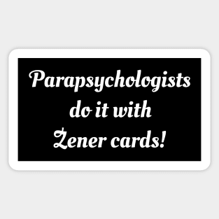 Parapsychologist Zener Card Humor Sticker